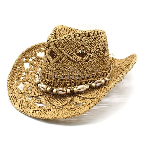 Women Men Summer Western Cowboy Hat Shapeable Straw Hat Hollowed Out Sun Hat A Beach Or Hats Men Floppy Hat Men Forestry Hat Desert Hats for Men Running Hat Broad Hats Fedora Hats Women Sub Visor