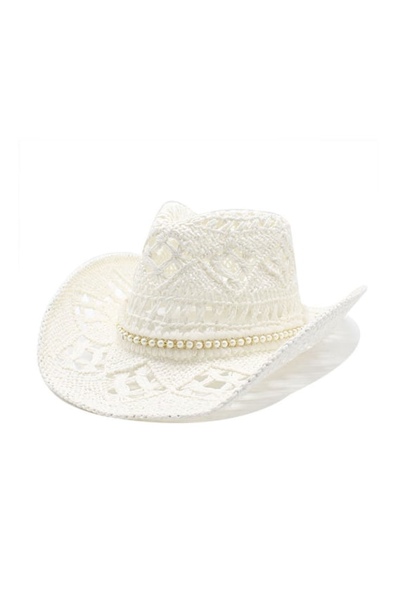 Women Men Summer Western Cowboy Hat Shapeable Straw Hat Hollowed Out Sun Hat Cowboy Hat Womens Hats Summer Beach Day Mens Summer Hats Big Head Hats for Women Leopard Roll up Bow Visor Ladies Visors