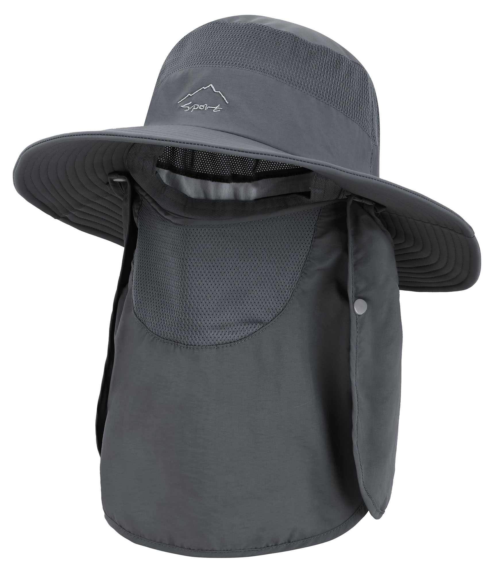 Women Men Sun Hat Fishing Hat UPF 50+ Foldable Wide Brim Safari Hat Hiking Hat, Dark Grey - image 1 of 6