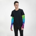 thumbnail image 1 of Women Men Sun Protection Garden Sleeves Rainbow Stripes Cooling Protective Arm Sleeves With Thumb Hole, 1 of 6