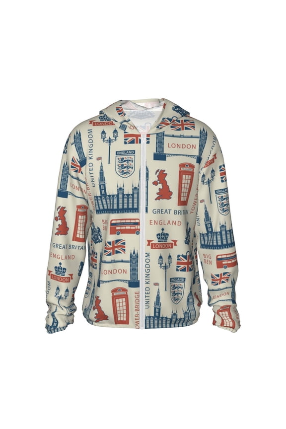 Women Men Sun Protection Hoodie Jacket Zip Long Sleeve Shirt Hiking Outdoor , UK London British England