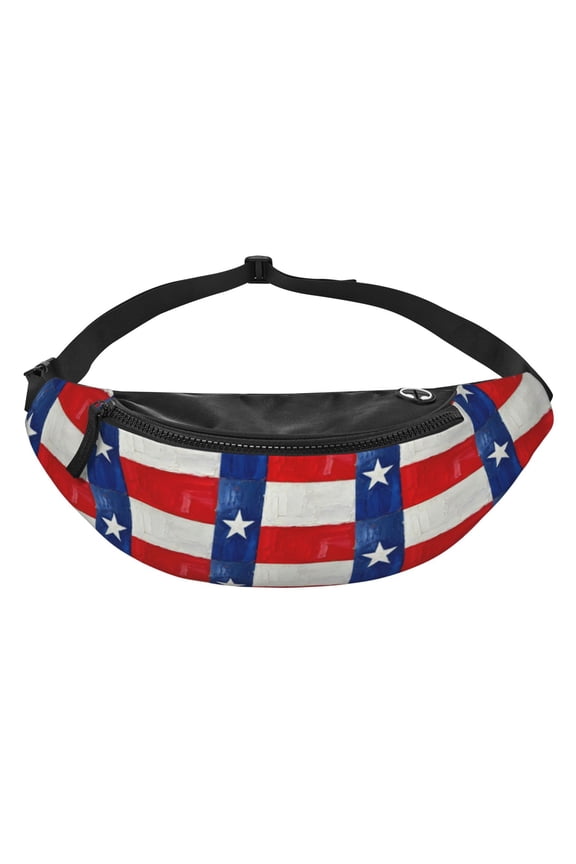Women Men Texas Flag Print Crossbody Fanny Waist Bag Pack Belt Bag for Travel Hiking
