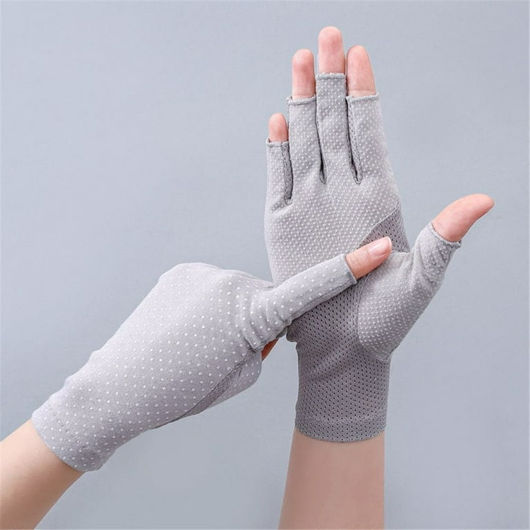 Women Men Touch Screen Thin Non-slip Sunscreen Gloves Riding