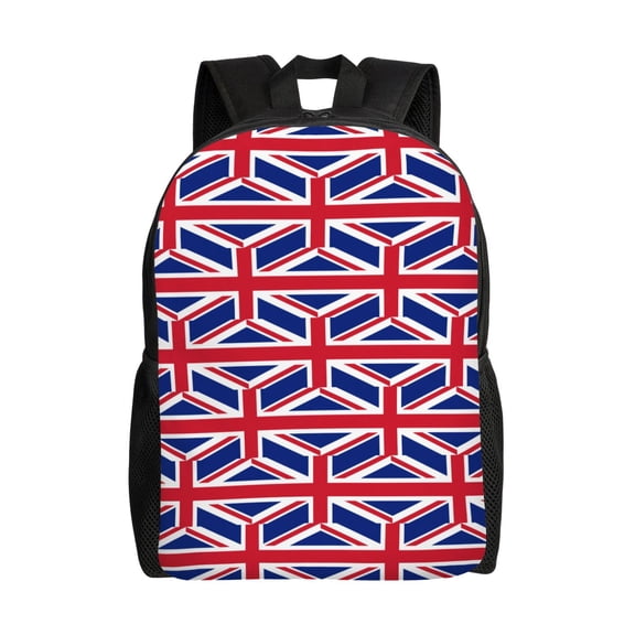 Women Men Union Jack All Uk Flag Backpack Lightweight Rucksack Casual Daypack For Laptop Trave