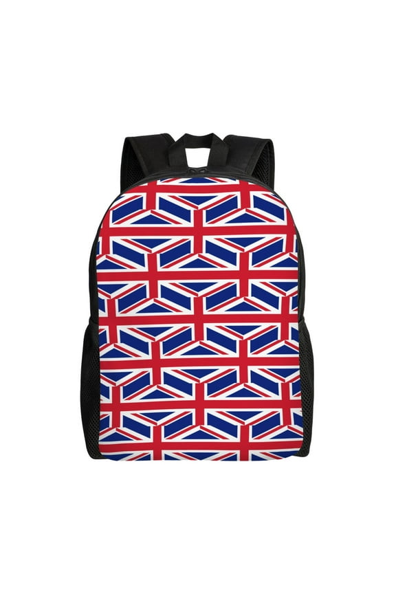 Women Men Union Jack All Uk Flag Backpack Lightweight Rucksack Casual Daypack For Laptop Trave