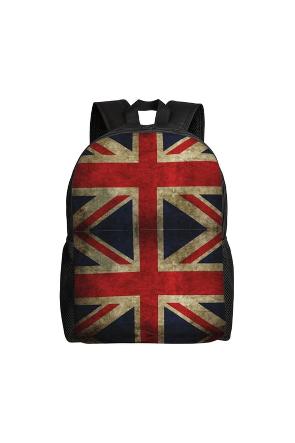 Women Men Union Jack Flag Backpack Lightweight Rucksack Casual Daypack For Laptop Trave