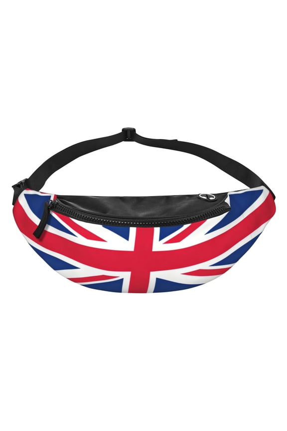 Women Men Union Jacks Flag Crossbody Fanny Waist Bag Pack Belt Bag for Travel Hiking