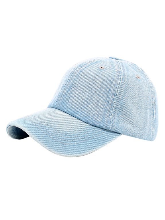 Women Men Vintage Washed Denim Baseball Cap Breathable Eyelets Blank Casquette Outdoor Sport Adjustable for Snapback Trucke Dad Hat