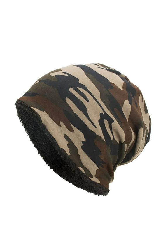 Women Men Warm Baggy Camouflage Crochet Winter Wool Ski Beanie Skull Caps Hat