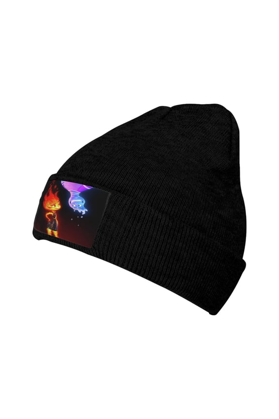 Women Men Water Fire Element-a Beanies Graphic Knitted Hat Women Winter Soft Warm Cap
