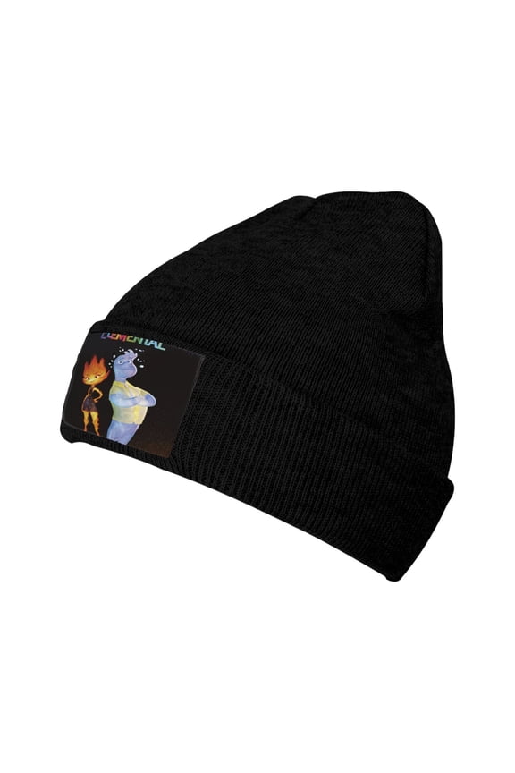 Women Men Water Fire Element-a Beanies Graphic Knitted Hat Women Winter Soft Warm Cap
