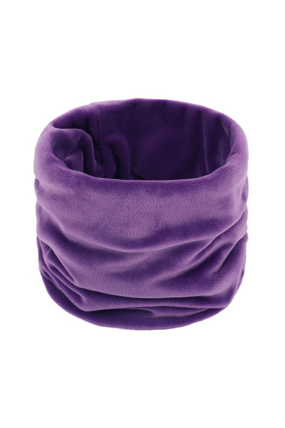 Women Men Winter Pleuche Velvet Neck Warmer Gaiter Double Layer Thick Thermal Windproof Solid Color Ski for Infinity Circle Loop Scarf Collar Face Mask
