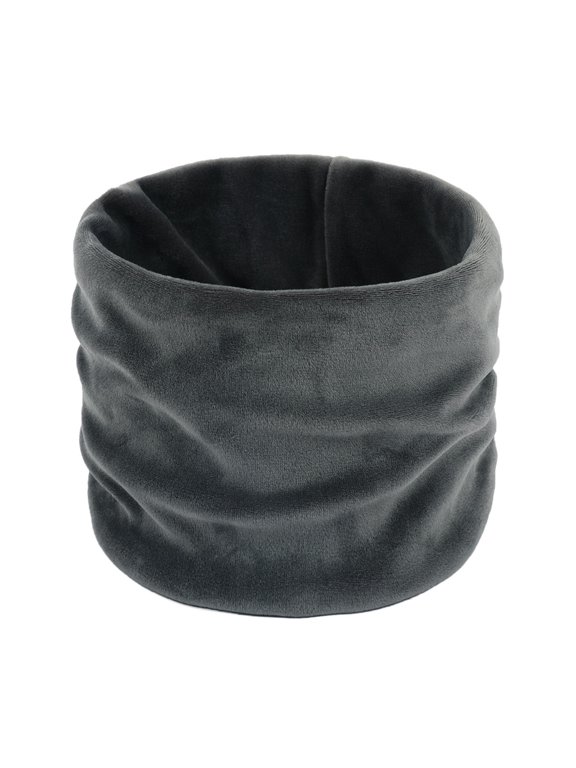Women Men Winter Pleuche Velvet Neck Warmer Gaiter Double Layer Thick Thermal Windproof Solid Color Ski for Infinity Circle Loop Scarf Collar Face Mask