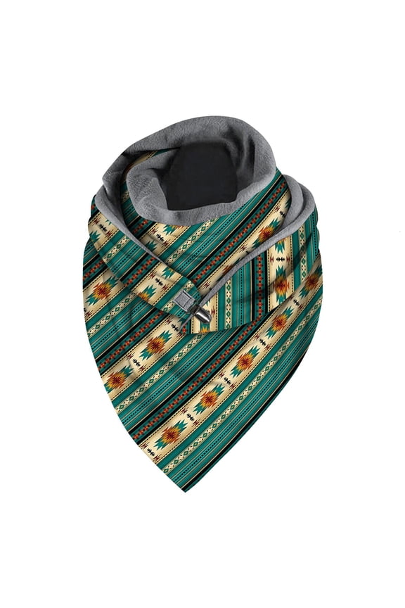 Women Men Winter Polar Fleece for Triangle Scarf Ethnic Paisley Floral Leopard Print Thermal Shawl Wrap Outdoor Windproof Blanket Bib Neck Warmer Ponchos