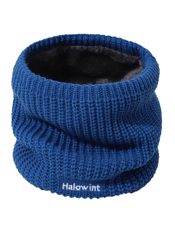 Women Men Winter Slouchy Knit Warm Scarf Neckerchief Windproof Wool Bib
