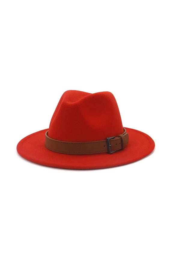 Women Men Wool Fedora Hat With Leather Panama Hat Winter Autumn Wide Brim Jazz Trilby Male Female Casual Sombrero Cap ,Fashion Design
