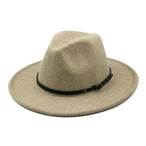 Women Men Wool Fedora Hat With Leather Ribbon Gentleman Lady Winter Autumn Wide Brim Jazz Church Panama Sombrero Cap ,Fashion Design