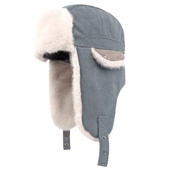 Women Men Wool Winter Ear Muff Trapper Hat Thicken Cotton Driving Cycling Ski Cap