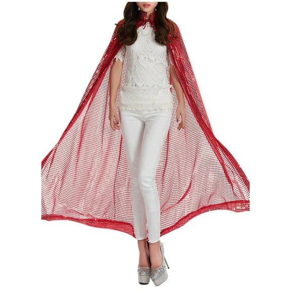 Women Men's Cape Hooded Sequin Carnival Adult Props Sequin Cape Blanket Wrap Woman Coat Shawl for Formal Dress pool Scarf Travel Wraps for Women on Shawl Wrap for Women Petite Extra Large Scarf