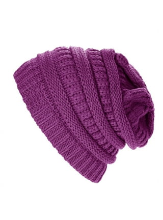 Spencer 2Pcs Kids Winter Beanie Hat and Scarf Set Warm Knitted Fleece Lined  Ski Pom Pom Cap for Boys Girls Pink