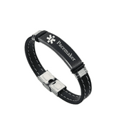 DAILYDOLLARS Women Men's Medical Alert Pacemaker Silicone Bracelet Personalized Engraved Disease Allergy Awareness Wristband Medic ID Alarm Bangle Identificaion Jewelry for Emergency, with Aid Bag