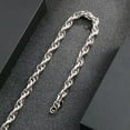 thumbnail image 1 of Women Men's Silver 316L Stainless Steel Rope 6/8/11mm Chain Necklace or Bracelet, 1 of 5