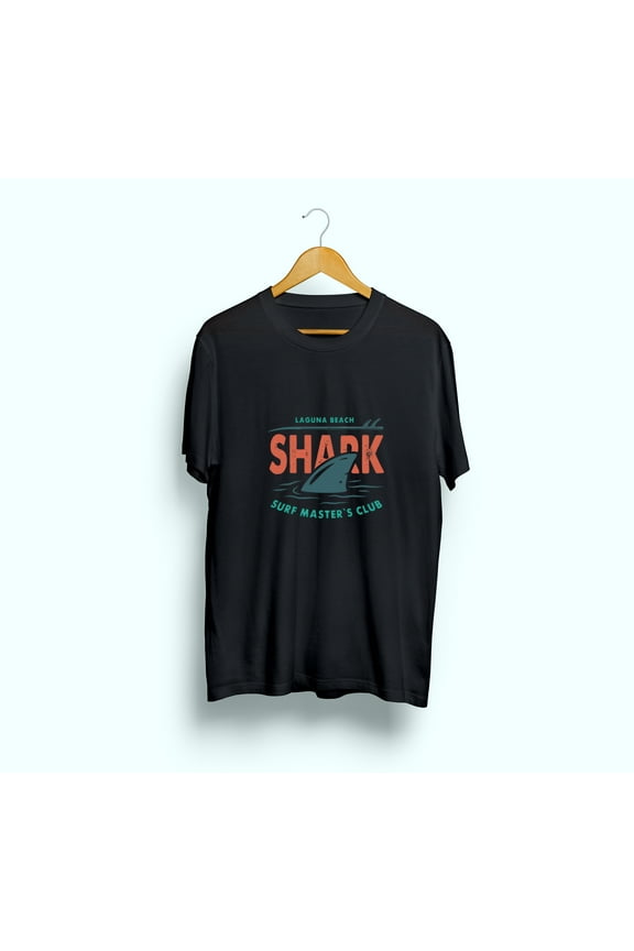 Women Men’s short sleeved T-shirt, Laguna Beach Shark Surf Club pattern printed cotton comfortable and breathable,Perfect for birthdays, holidays or any special occasion