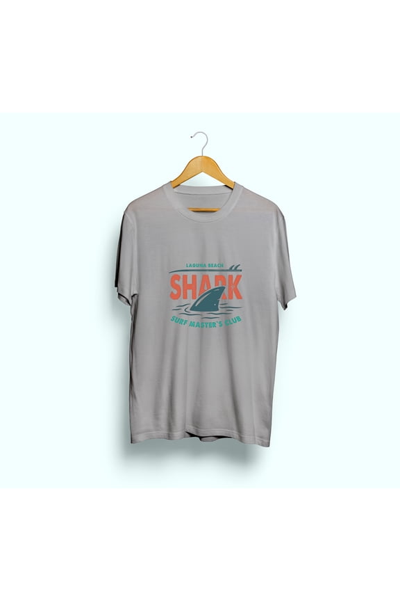 Women Men’s short sleeved T-shirt, Laguna Beach Shark Surf Club pattern printed cotton comfortable and breathable,Perfect for birthdays, holidays or any special occasion