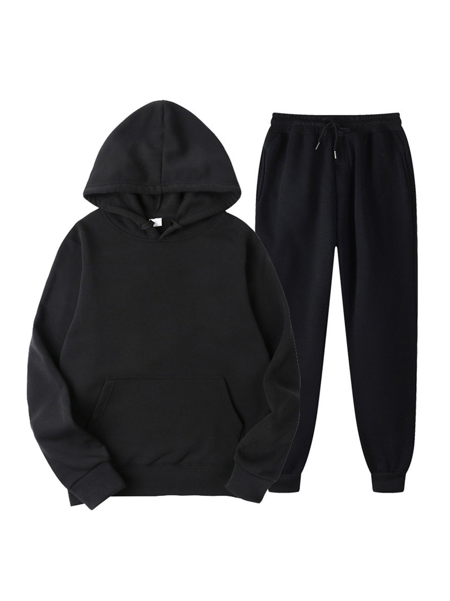 Unisex 2 Piece Sweatsuit Jogging Suit Set Hoodie and Jogger Sweatpants Walmart