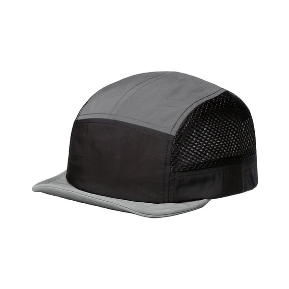 Women Mens 5 Panel Hat Color Block Short Brim Baseball Caps Mesh Flat Bill Running Coffee,One Size