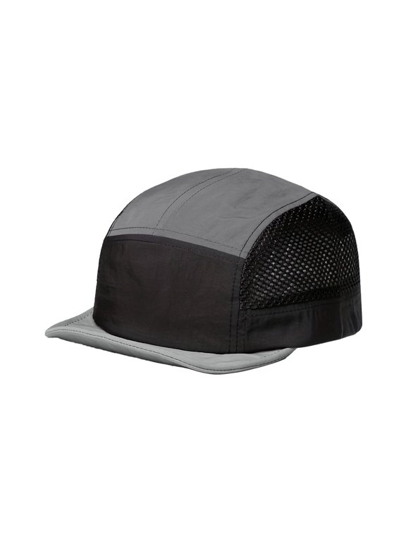 Women Mens 5 Panel Hat Color Block Short Brim Baseball Caps Mesh Flat Bill Running Coffee,One Size