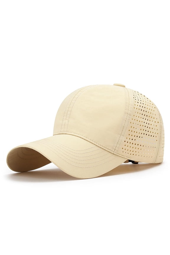 Women Mens Baseball Cap Classic Solid Color Adjustable Unisex Hat Casual Running Workouts Daily Use Beige One Size