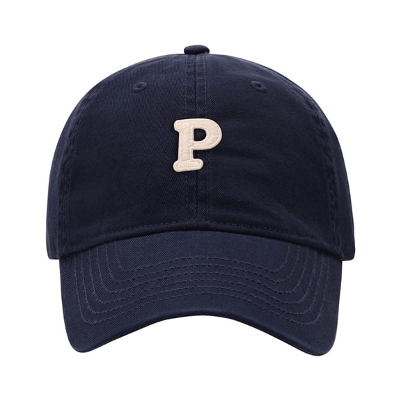 Women Mens Baseball Cap Letter P Embroidered Baseball Cap Adjustable Sun Hat For Casual Outdoor Navy One Size