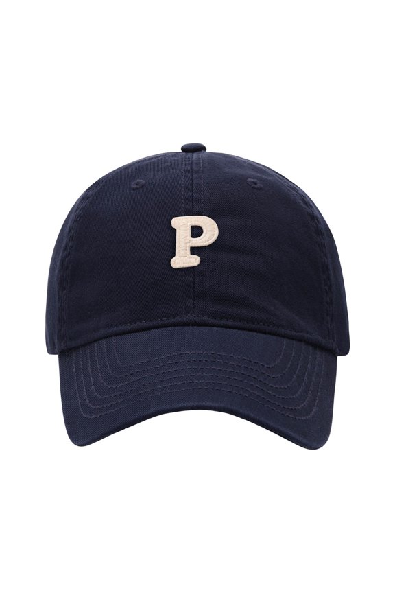 Women Mens Baseball Cap Letter P Embroidered Baseball Cap Adjustable Sun Hat For Casual Outdoor Navy One Size