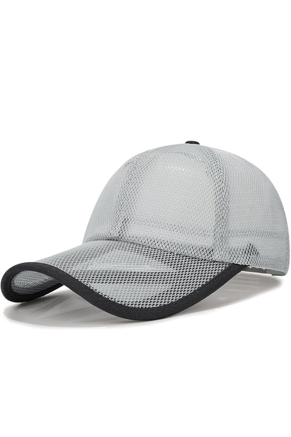Women Mens Baseball Cap Mens Breathable Mesh Baseball Cap Vented Visor Adjustable Sun Hat Outdoor Sports Running Workouts GY1 A