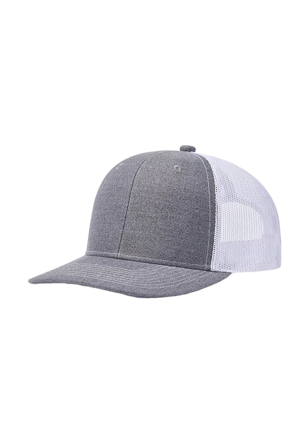 Women Mens Baseball Cap Mesh Panel Plain Baseball Cap Breathable Adjustable Sun Hat For Outdoor Sports Grey One Size