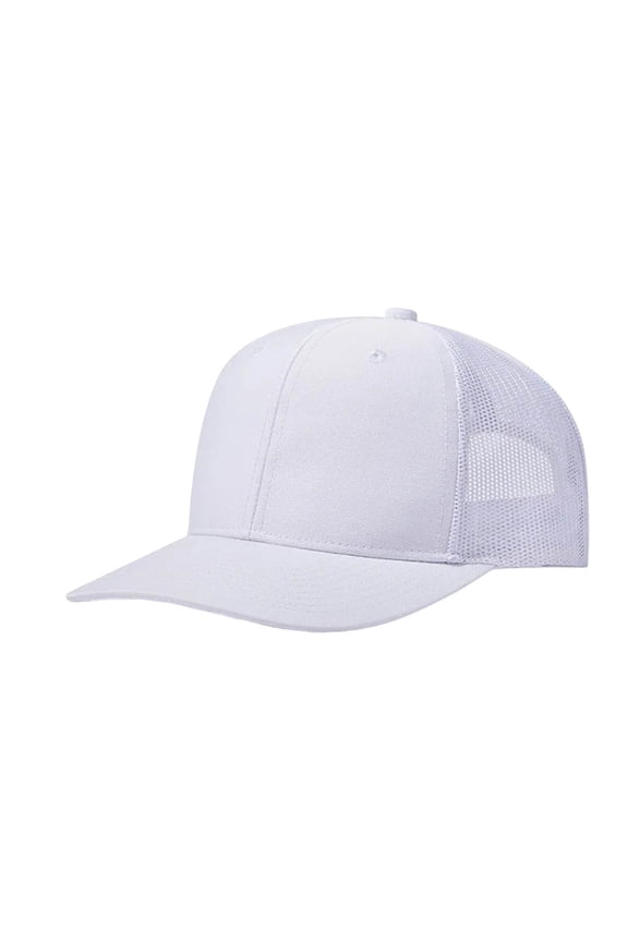 Women Mens Baseball Cap Mesh Panel Plain Baseball Cap Breathable Adjustable Sun Hat For Outdoor Sports White One Size