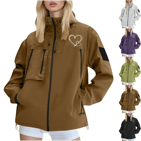 Women Mens Lightweight Waterproof Jacket Windproof Rain Hooded jackets for Running Hiking Cycling Travel S-3XL Brown 3XL