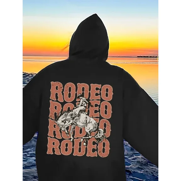 Women Mens Relaxed Lettering Cross Design 1 Side Hoodie S-5Xl With Pocket