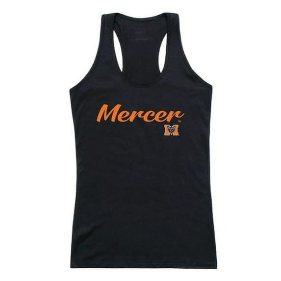 Women Mercer Bears Script Tank T-Shirt, Black - Small