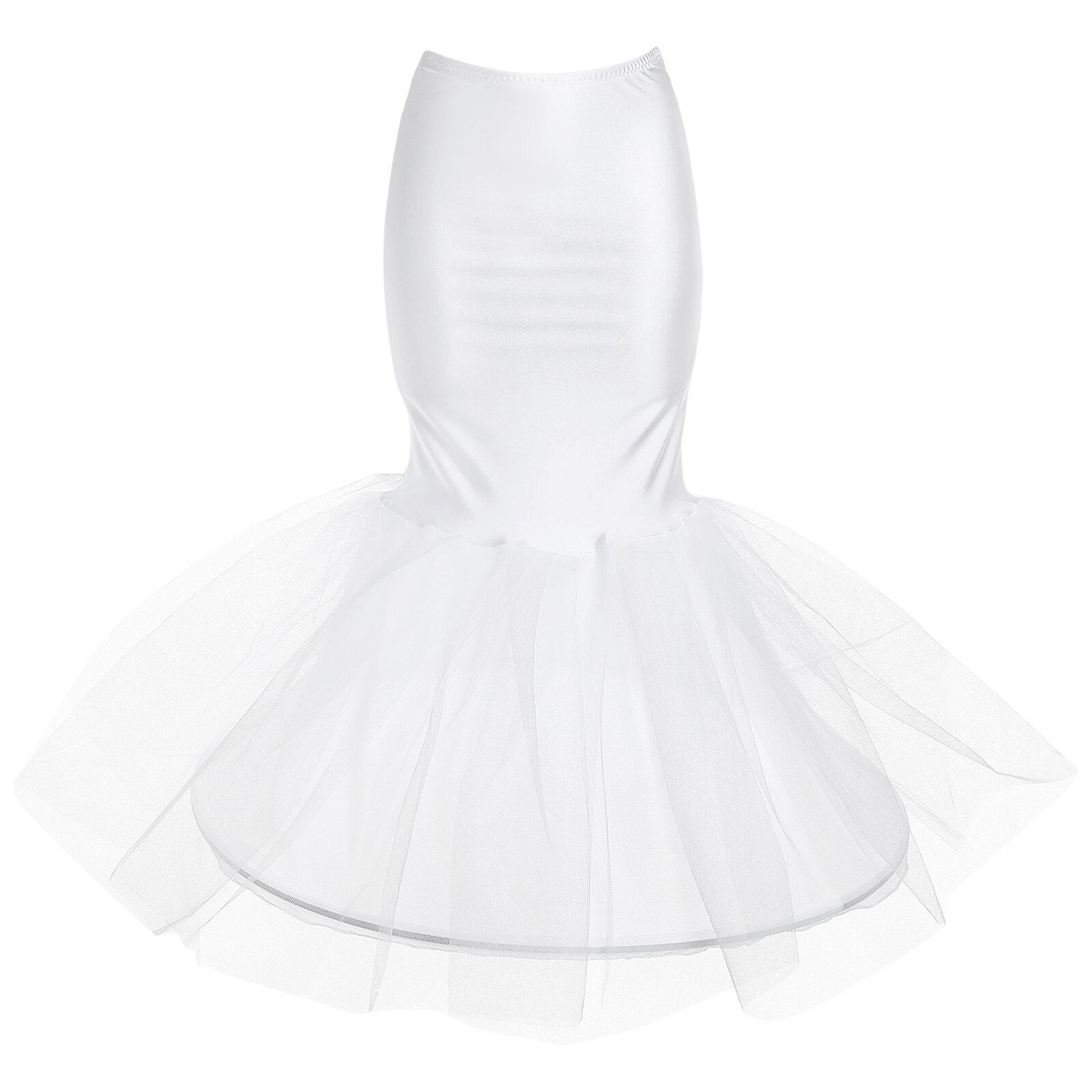 AntiGuyue White Wedding Petticoat Fish Tail Underskirt for Bridal Gowns -  Walmart.com