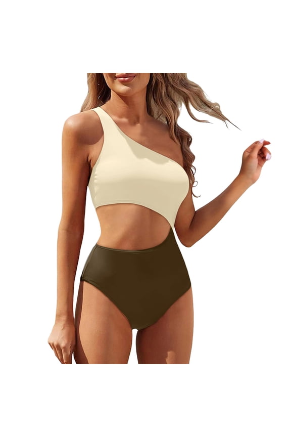 Women Mesh 1 Piece Swimwear Push Up Padded Bikini Swimsuit for Beach Vacation