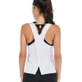 thumbnail image 1 of Women Mesh BacklessTank Top Quick Dry Yoga Gym Sports Tops Shirts Tank Active Stretch Sleeveless Workout Vest, 1 of 6