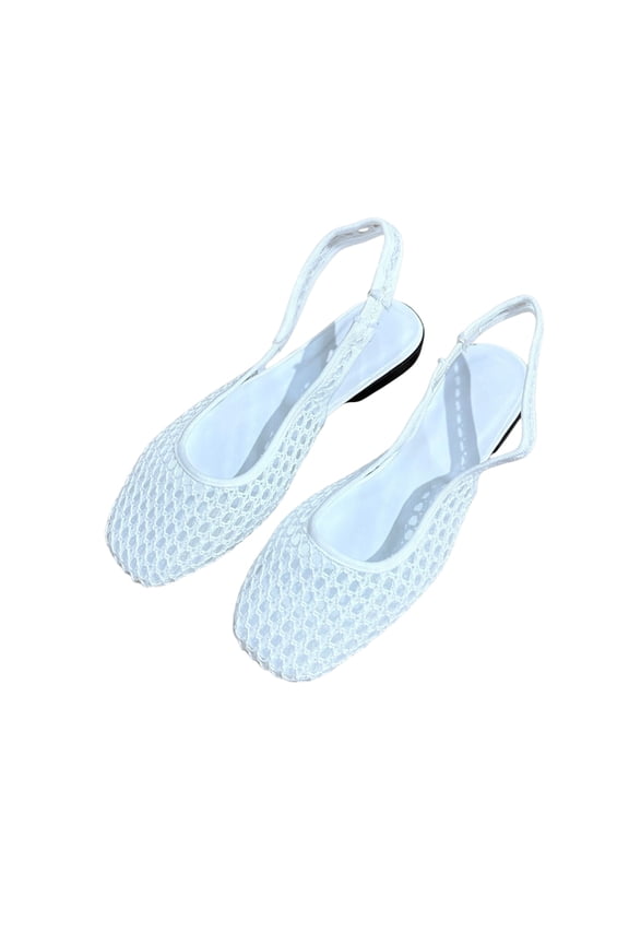 Women Mesh Flats Slingback Shoes Pointed Toe Breathable Summer Casual Lightweight Flats