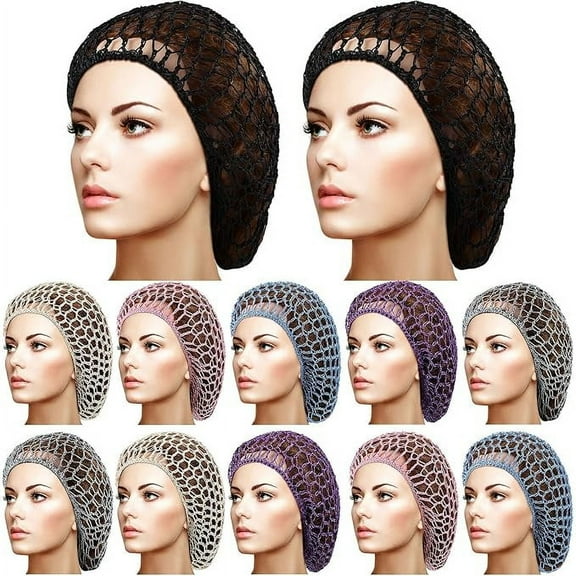 Women Mesh Hair Net Rayon Head Bands for Sleeping Crochet Hairnet, Hair Covers Ornament, Hair Accessories