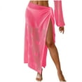 thumbnail image 1 of Women Mesh Sarong Wraps See Through Swimsuit Coverups Bathing Suit Beach Cover Up Long Skirt, 1 of 6