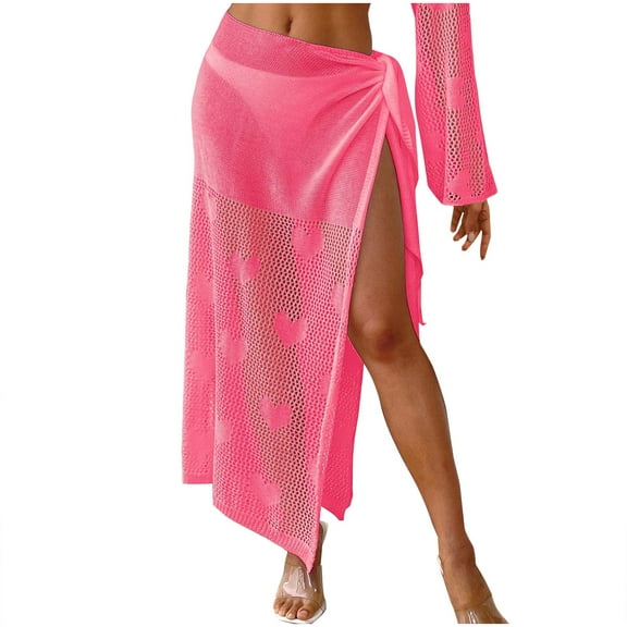 Women Mesh Sarong Wraps See Through Swimsuit Coverups Bathing Suit Beach Cover Up Long Skirt