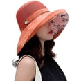 thumbnail image 1 of Women Mesh Sun Hats Summer Beach UV Protection UPF Packable Wide Brim Chin Strap, 1 of 10