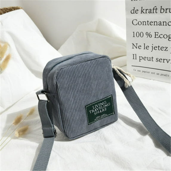 Women Messenger Bag Lady Corduroy Mini Messenger Crossbody Bag Portable Cute Shoulder Casual Bags