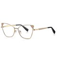 thumbnail image 1 of Women Metal Cat Eyes Glasses Frame Literary Candy Color Anti-Blue Light Frame, 1 of 3